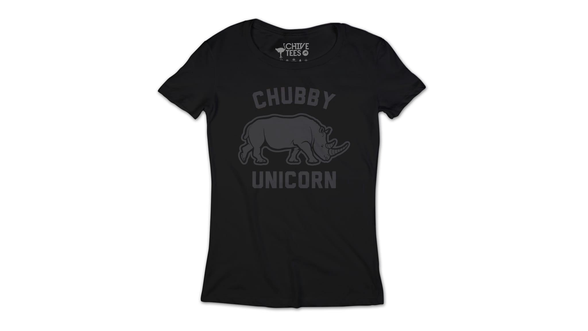 Chubby Unicorn Blackout Tee